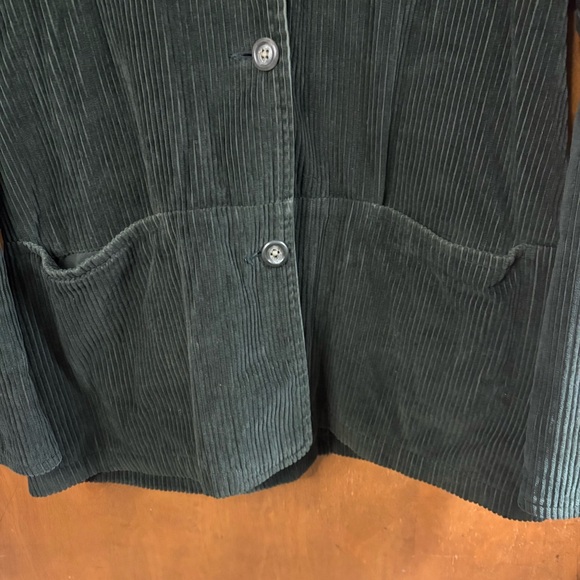 Vintage Dark Green Corduroy Chore Coat Barn Jacket Farm Oversized 90s Goth Boho - Picture 10 of 13